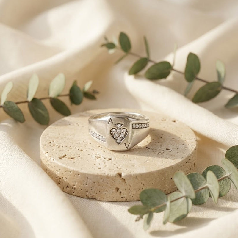 Sterling Silver Ace of Spades Ring