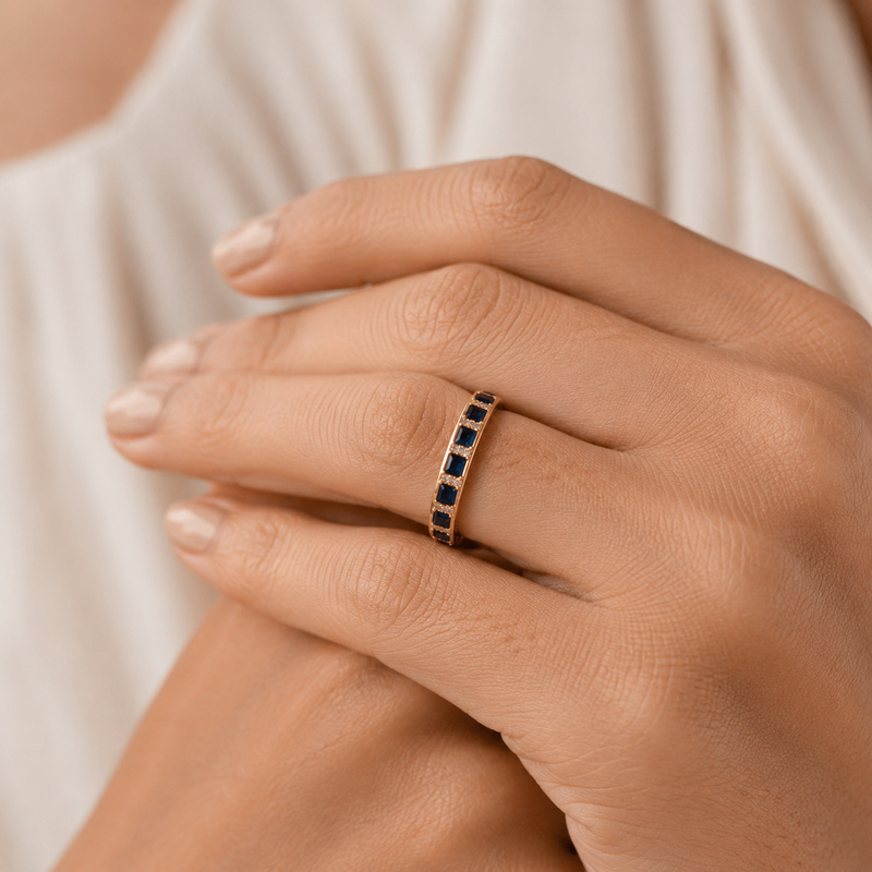 Sapphire Harmony Ring – 14K Gold