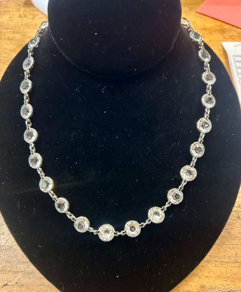 Art Deco crystal Neck Sterling