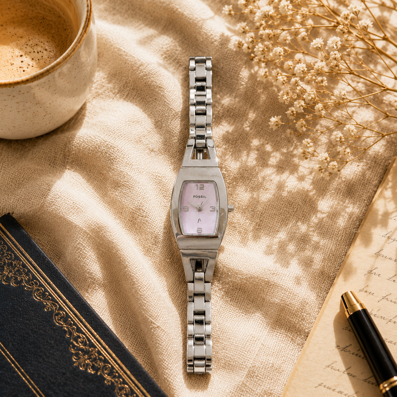 Vintage Fossil Stainless Steel Watch