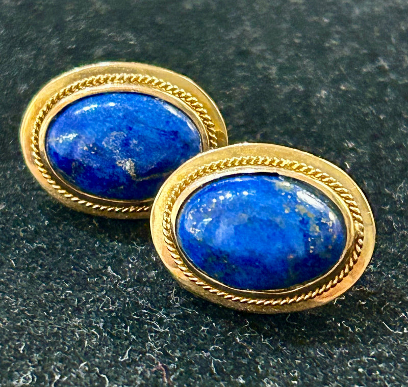 Vintage 14K Lapis earrings