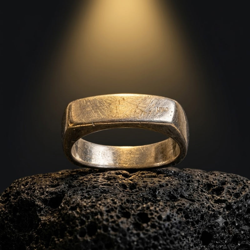Sterling Silver Square Band Ring
