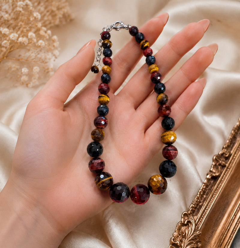 Tigers Eye Beaded Necklace – Elegant and Natural Gemstone Jewellery