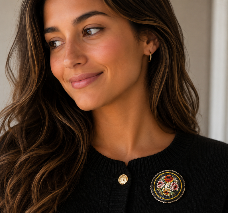 Micro mosaic pin