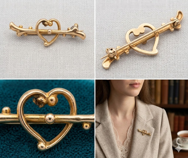 Victorian Gold Filled Bar Pin Brooch
