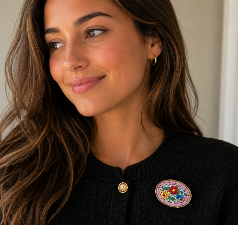 Micro mosaic pin