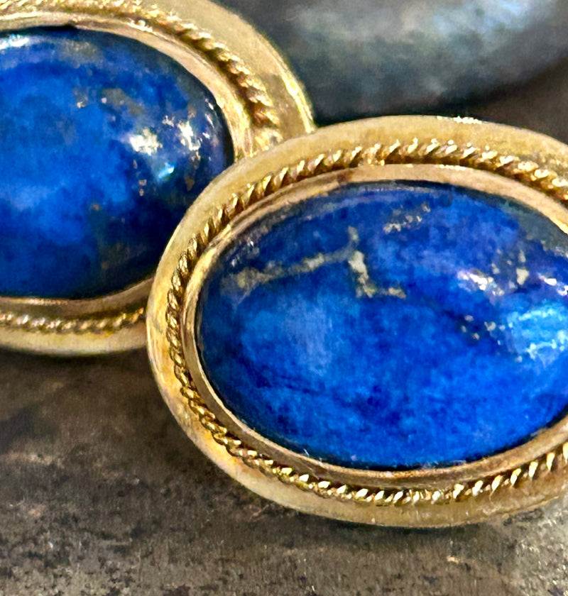 Vintage 14K Lapis earrings