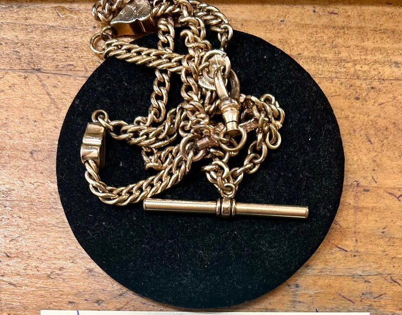 Victorian Gold Filled Asymmetrical Watch Chains 24" Long