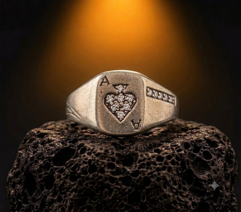 Sterling Silver Ace of Spades Ring