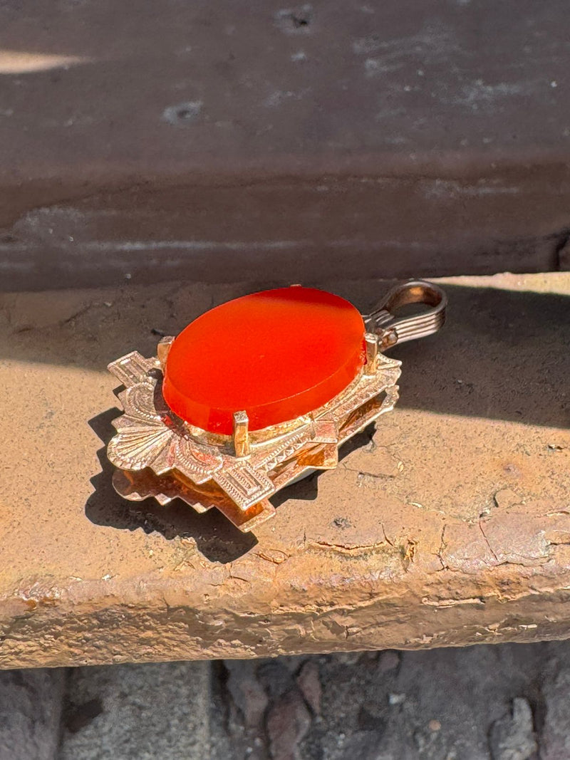 14K VCT Onyx and carn fob