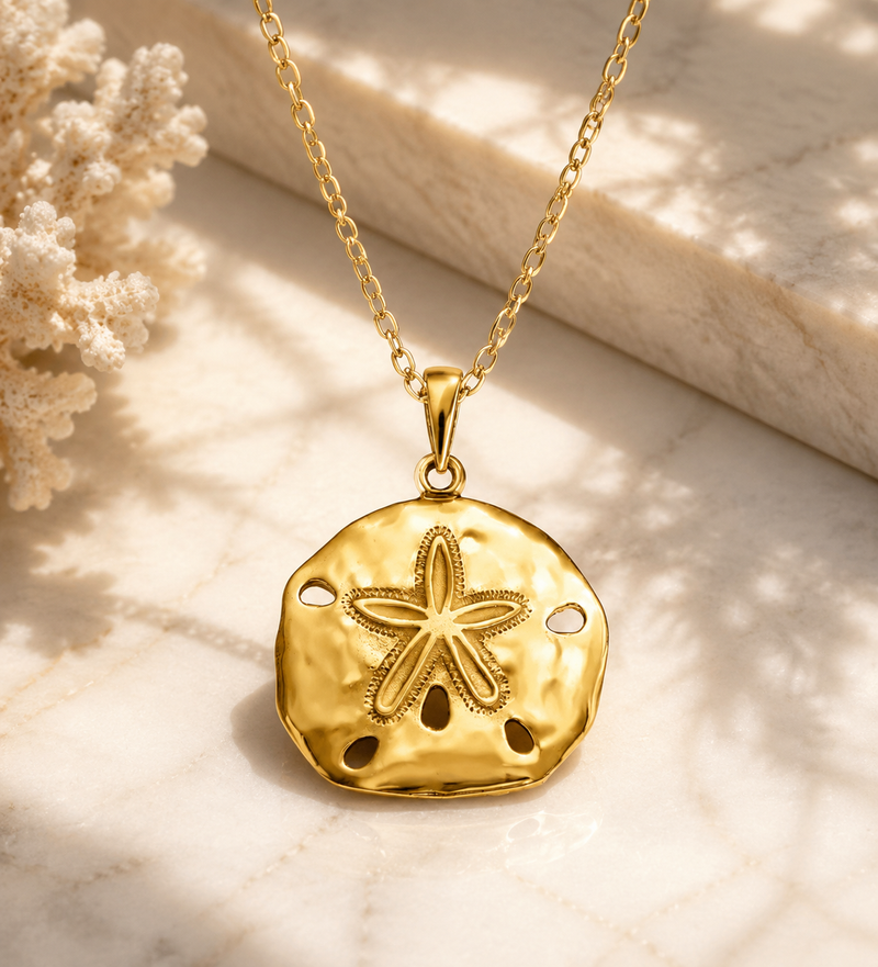 18K Gold-Plated Sterling Silver Sand Dollar Pendant