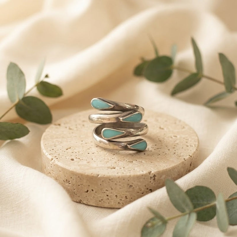 Sterling Silver Turquoise Wrap Ring