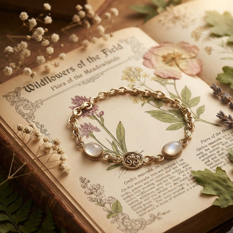 Gold Filled Opal Link Bracelet