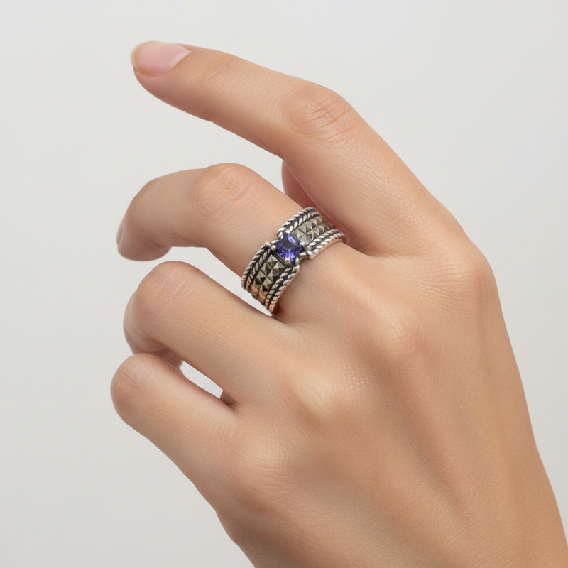 SS Marc w/ Purple Stone Ring