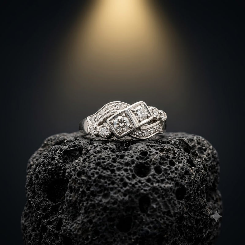 Vintage Platinum Diamond Ring