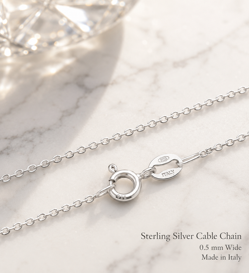 Sterling Silver Cable Chain Necklace