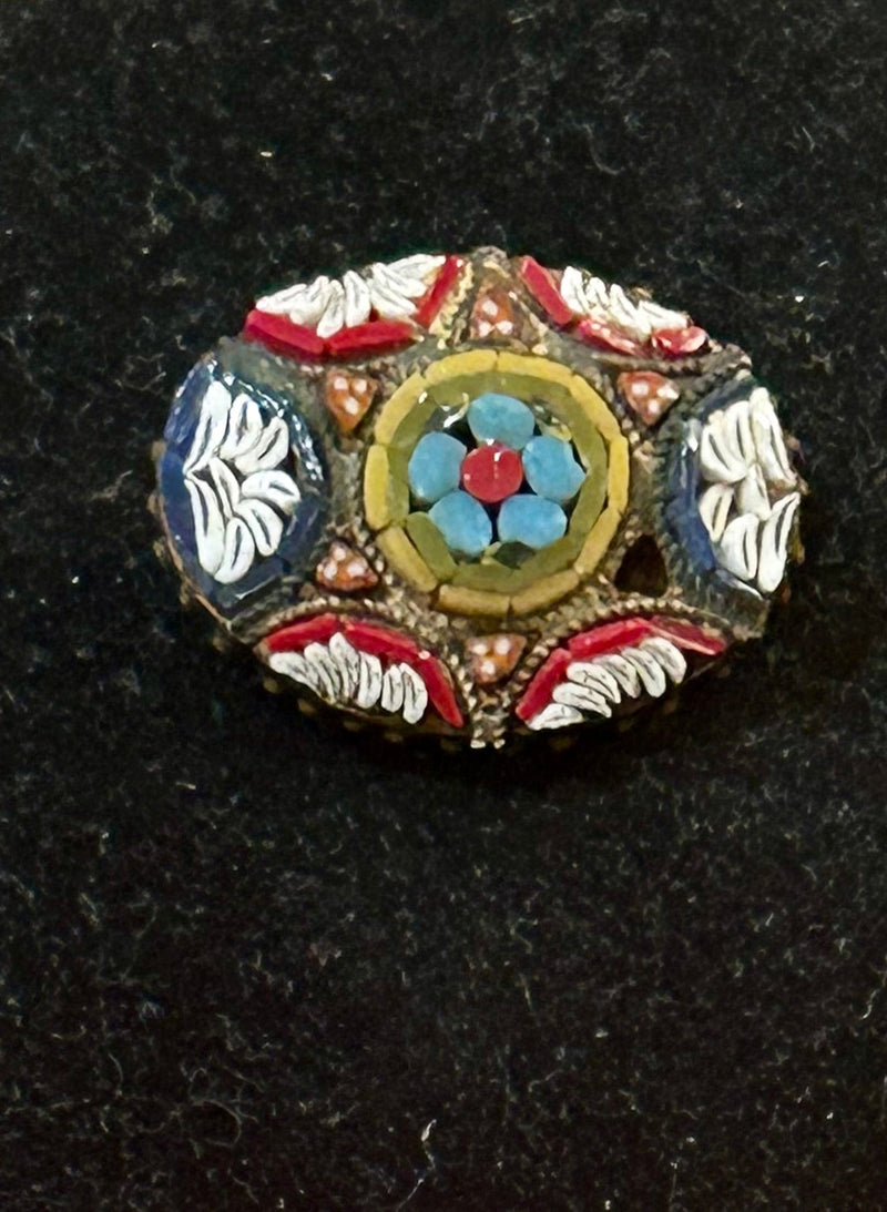 Vintage Micro mosaic pin Italy