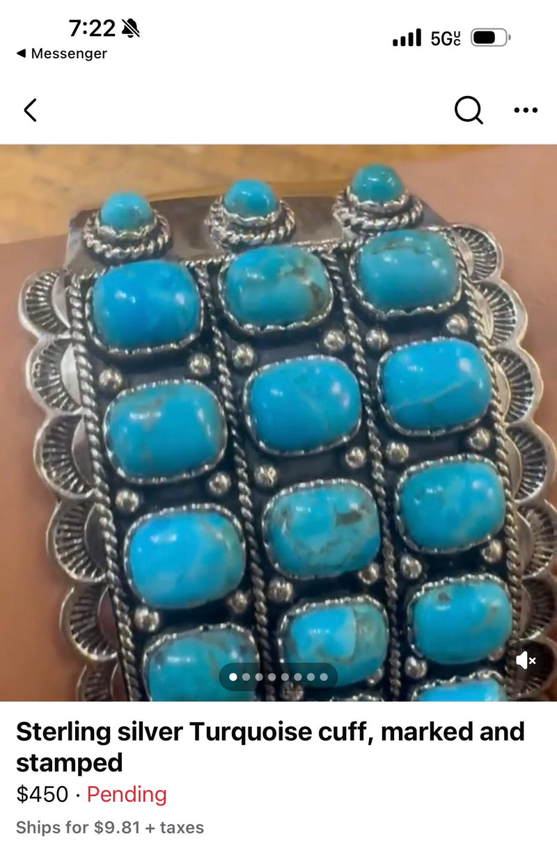 Sterling Silver Turquoise Cuff Bracelet