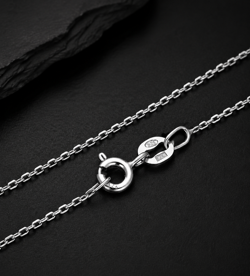 Sterling Silver Italian Cable Chain Necklace
