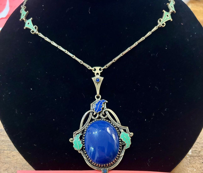 Art Deco Enamel Neck
