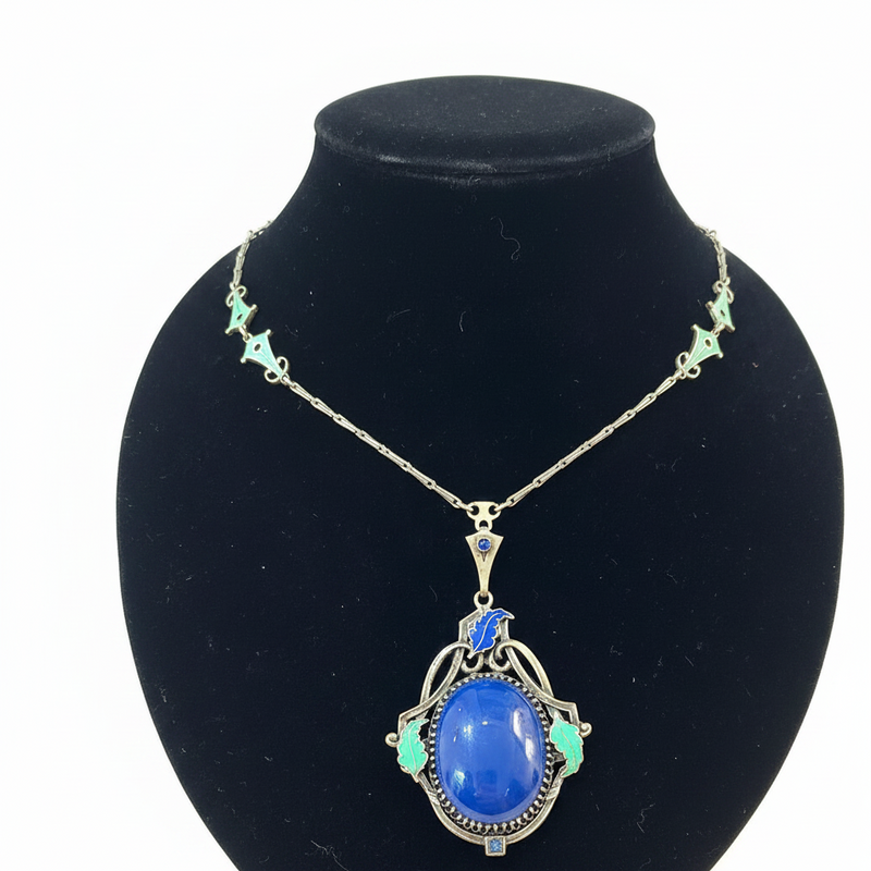 Art Deco Enamel Neck