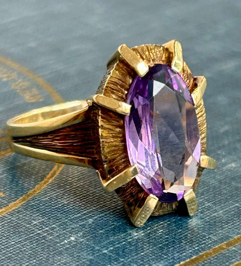 18K Amethyst Victorian Ring (CY3190EX)