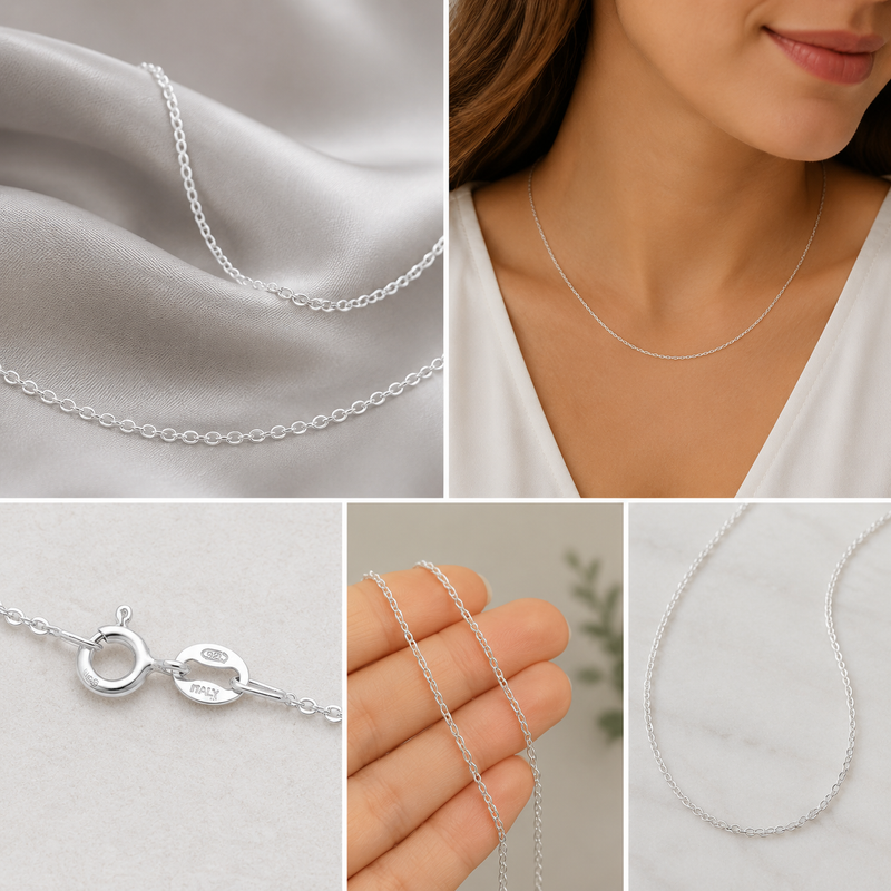 Sterling Silver Cable Chain Necklace