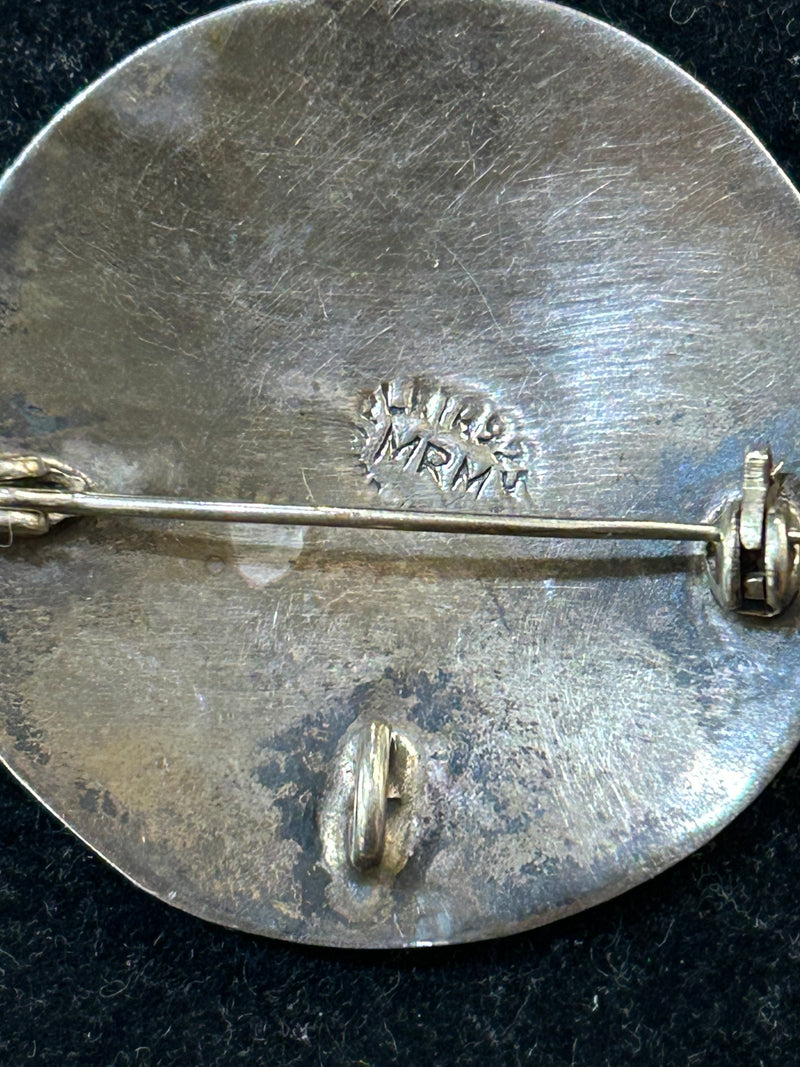 Vintage Aztec Calendar Pin/brooch