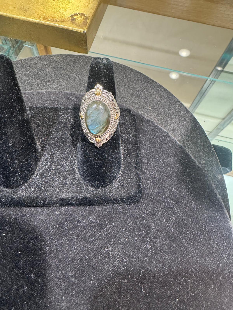 SS Lg. Labradorite Ring