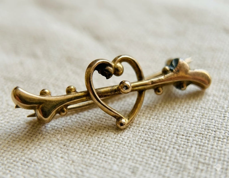 Victorian Gold Filled Bar Pin Brooch