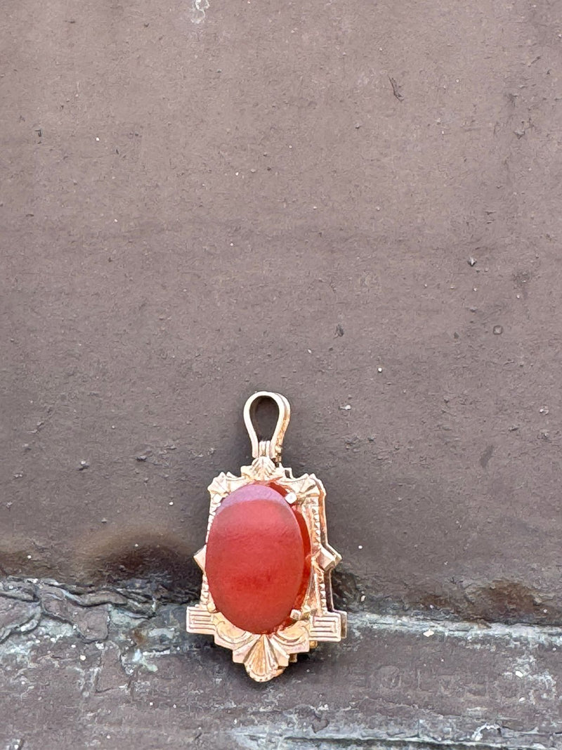 14K VCT Onyx and carn fob