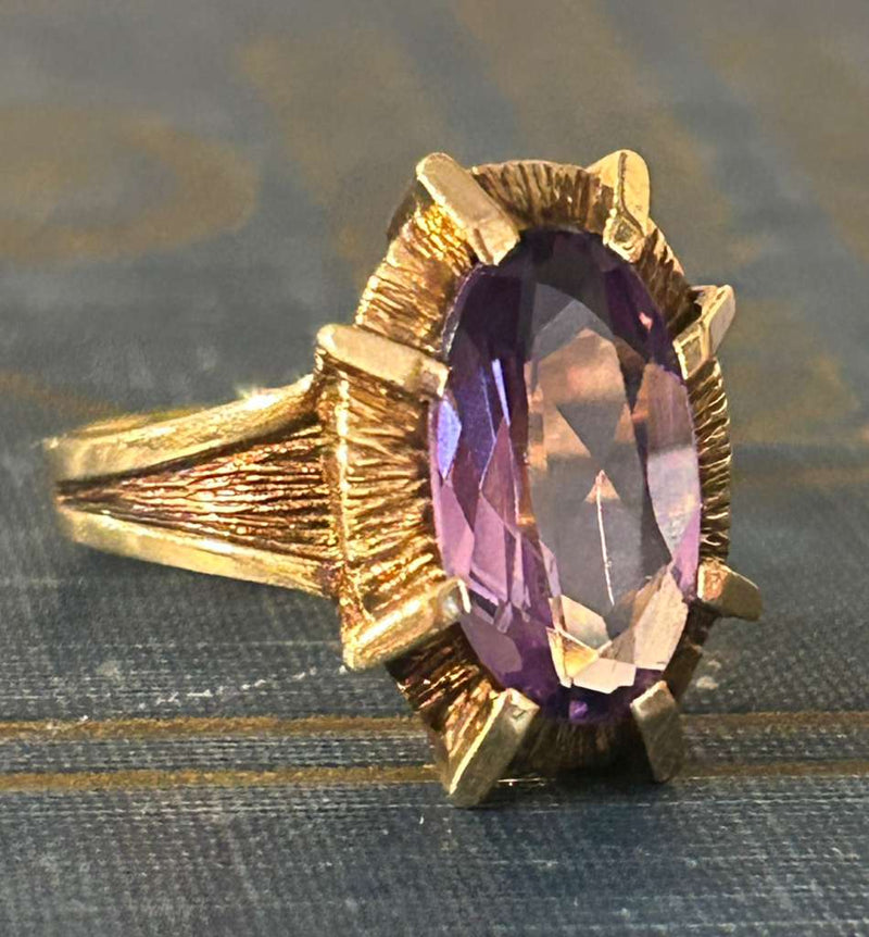 18K Amethyst Victorian Ring (CY3190EX)