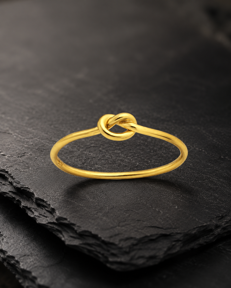18K Gold-Plated Sterling Silver Love Knot Ring