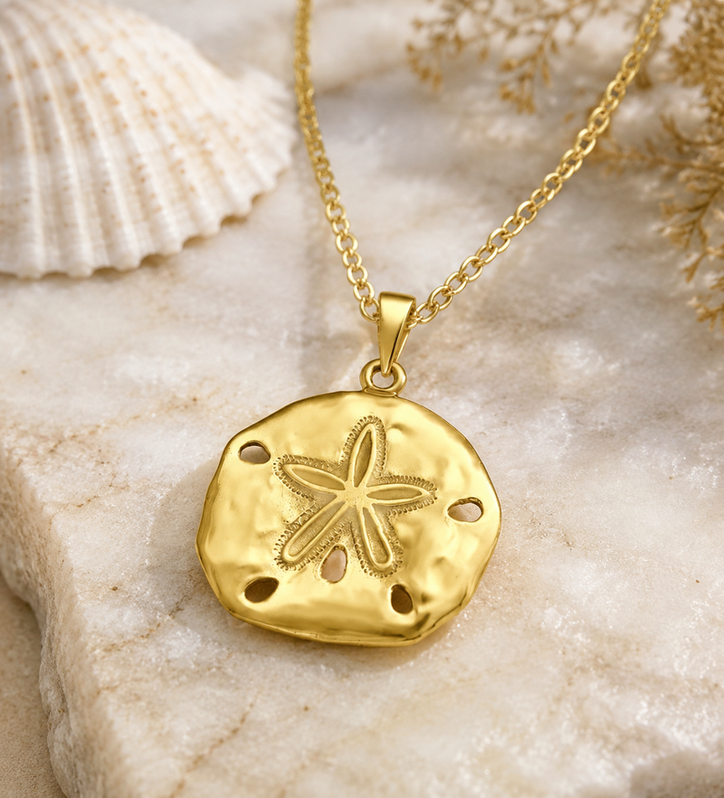 18K Gold-Plated Sterling Silver Sand Dollar Pendant
