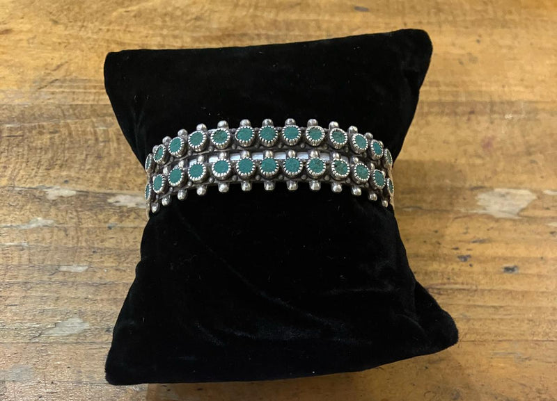 Sterling Silver American Indian Turquoise Cuff