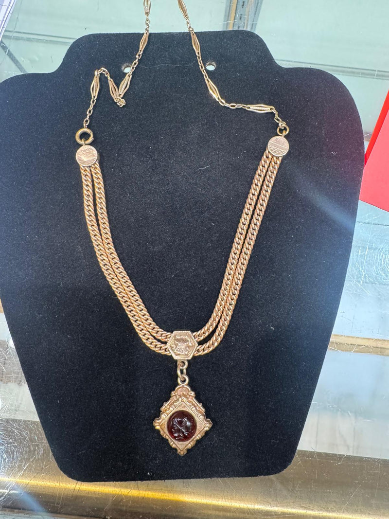 Victorian Double Chain with Pendant