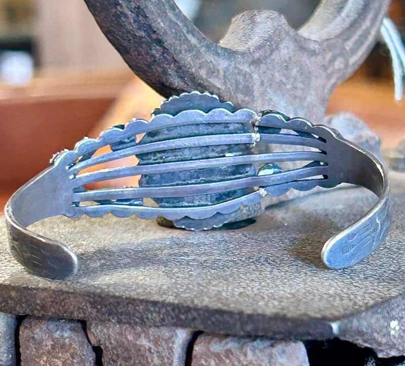 Sterling Silver American Indian Turquoise Cuff