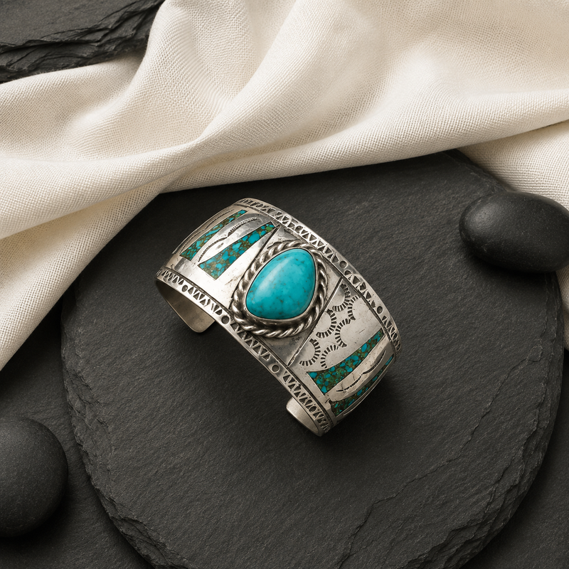 Sterling Silver Crushed Turquoise
