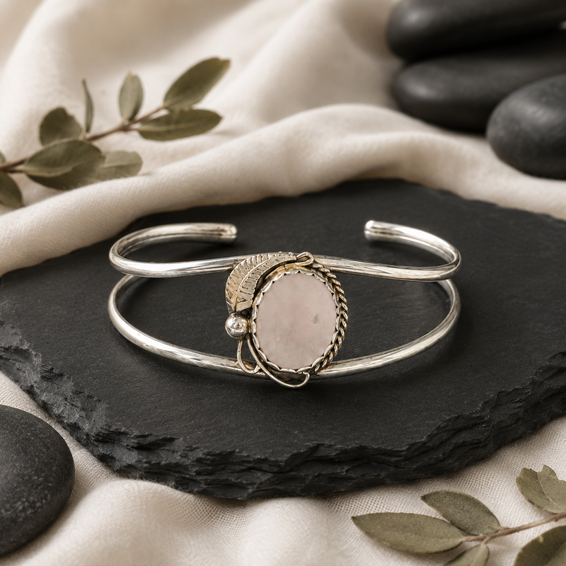 Sterling Silver Mother of Pearl Cuff Bracelet
