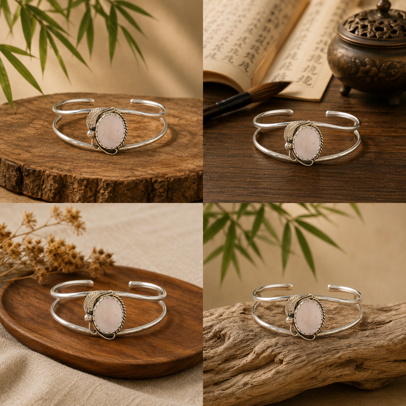 Sterling Silver Mother of Pearl Cuff Bracelet