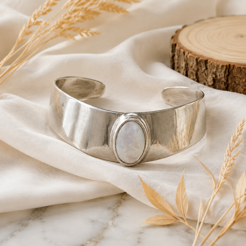 Mother of pearl cuff bracelet