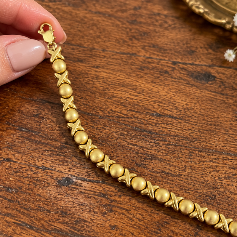 Gold Tone Beaded Love-Inspired Jewelry