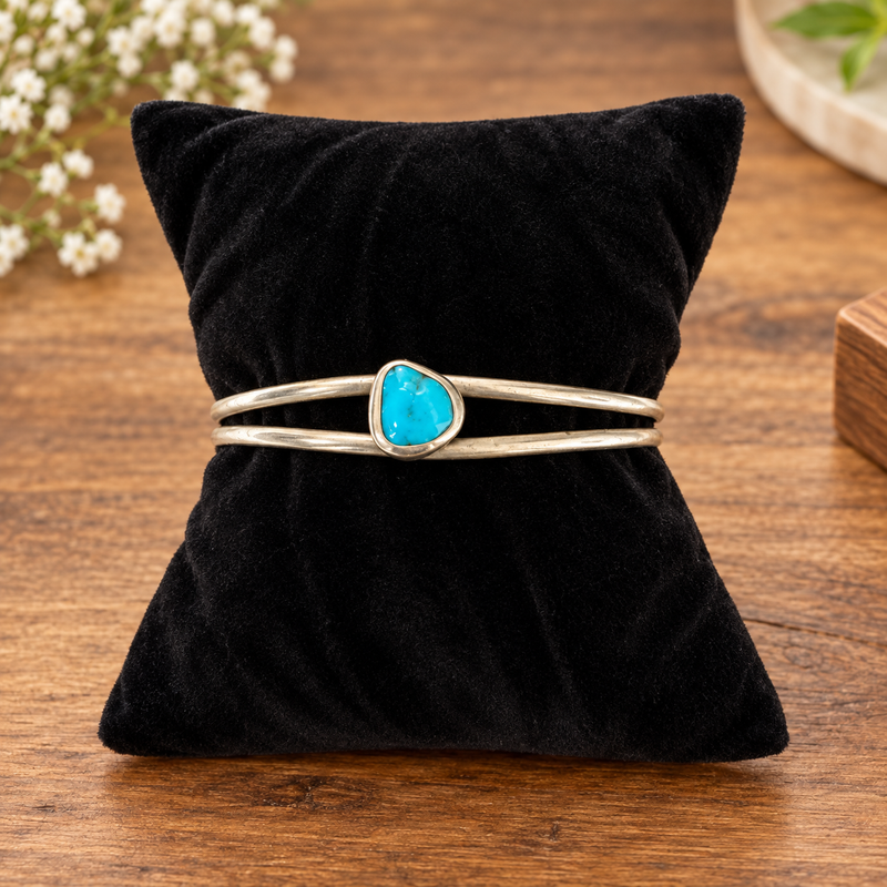 Small Sterling Silver Turquoise Cuff Bracelet