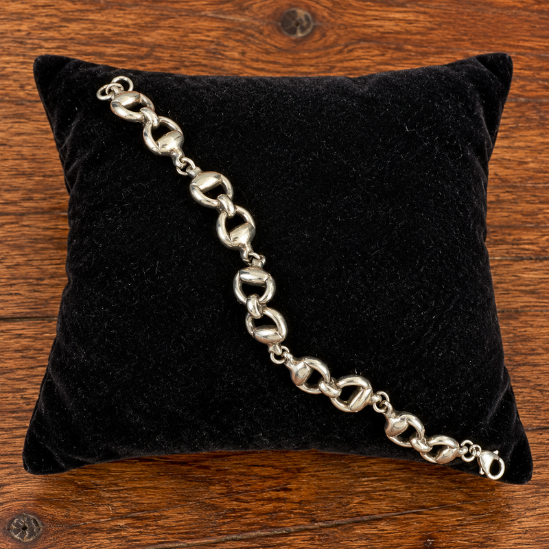 Sterling Silver Horsebit Link Bracelet