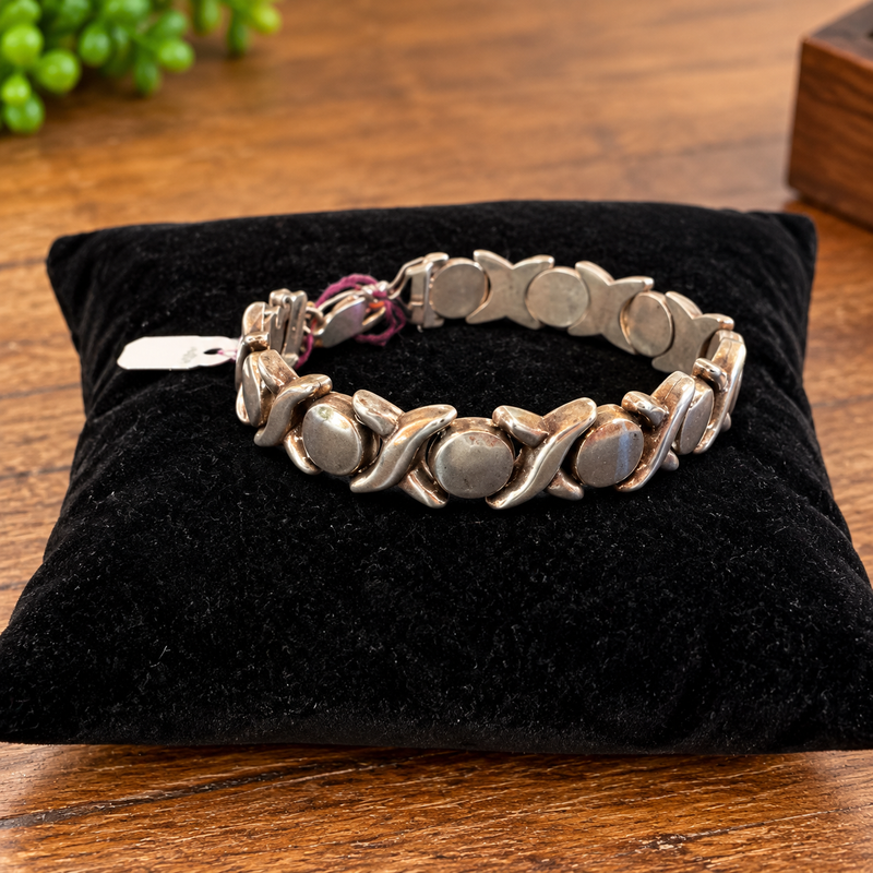 Sterling Silver XOXO Link Bracelet