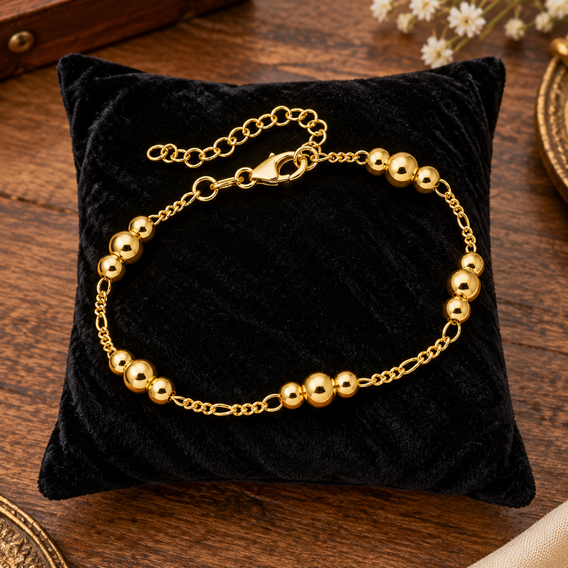 Italian Delight Gold Plated Sterling Silver Ball Bracelet