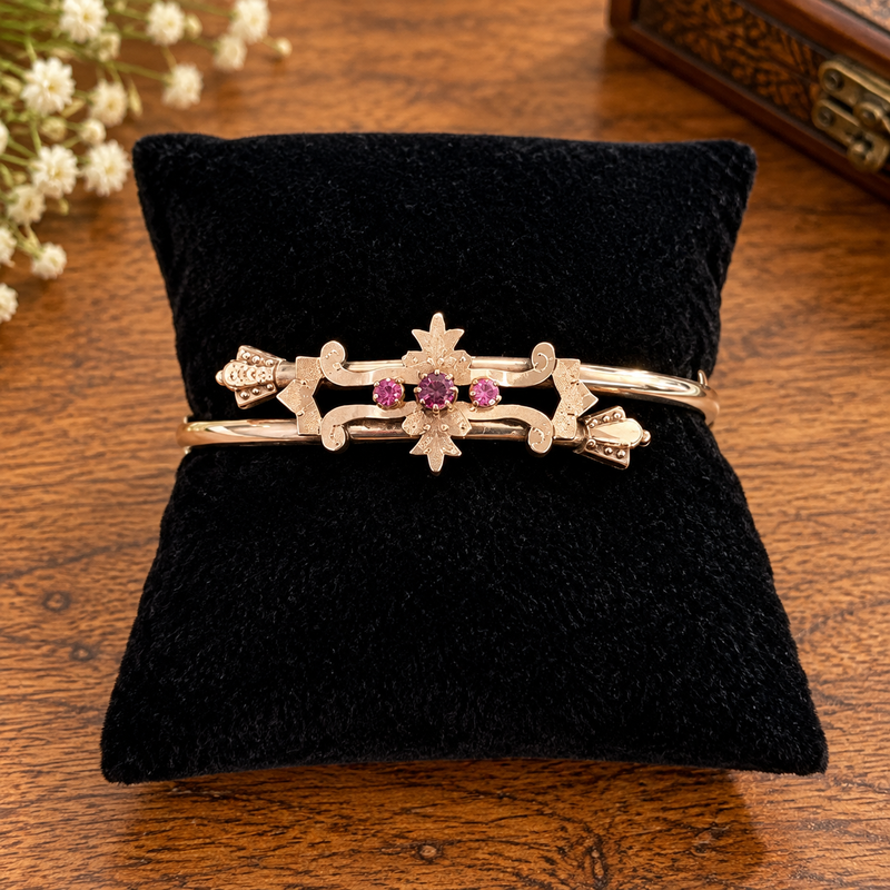 Victorian Gold Filled Bi-Color Link Bracelet
