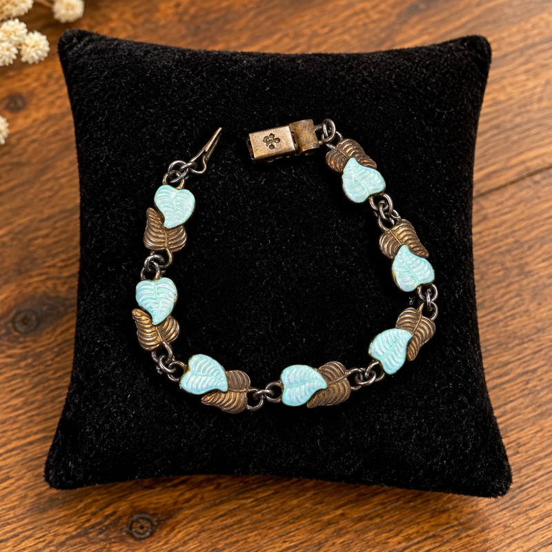 Sterling Silver Botanical Leaf Bracelet