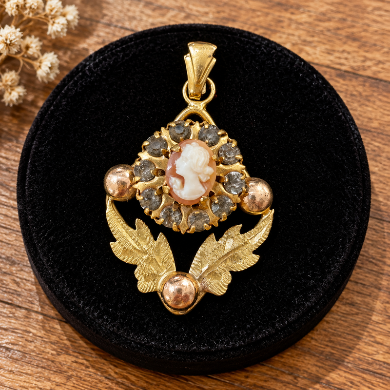 Victorian Gold Filled Cameo Pendant