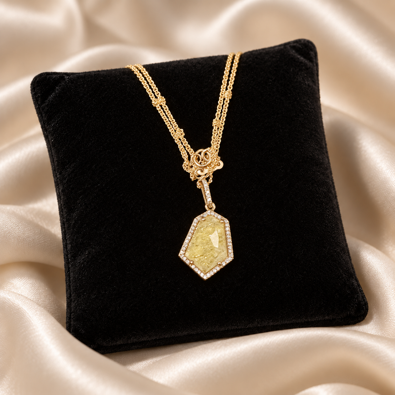 14K gold and sterling silver necklace